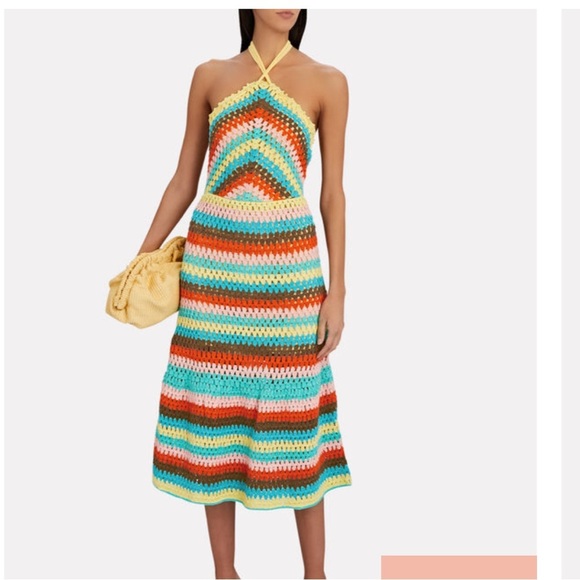 SAYLOR Dresses & Skirts - SAYLOR Freida Crochet-Knit Midi Dress